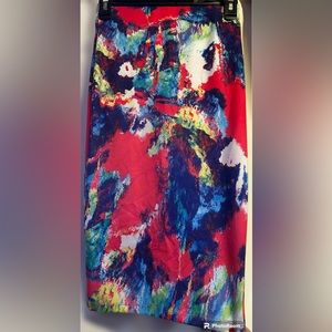 UK2LA Long Pencil Skirt. Size Medium. Multi color tie dye. Stretchy Material.